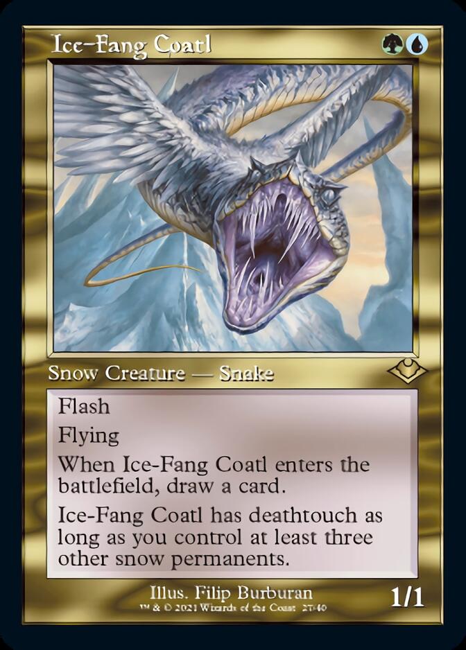 Ice-Fang Coatl (Retro Etched Foil) [Modern Horizons 2]