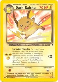 Dark Raichu (WotC Legendary Collection) [Deck Exclusives]
