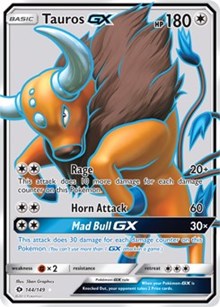 Tauros GX (Full Art) [SM Base Set]