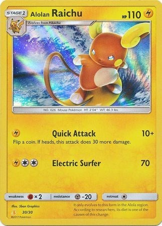 Alolan Raichu (#30 Holofoil) [SM Trainer Kit: Lycanroc &amp; Alolan Raichu]