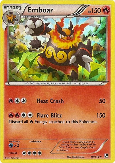 Emboar - 19/114 (Cracked Ice Holo) [Deck Exclusives]