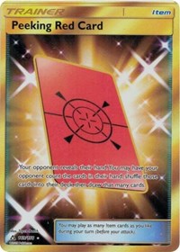 Peeking Red Card (Secret Rare) [SM - Ultra Prism]