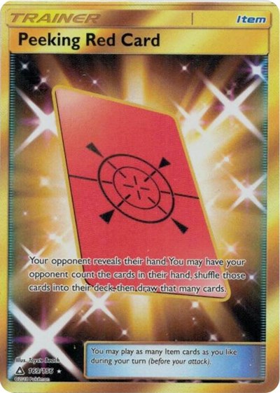 Peeking Red Card (Secret Rare) [SM - Ultra Prism]