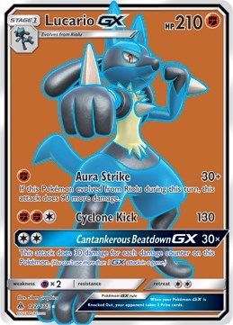 Lucario GX (Full Art) [SM - Forbidden Light]