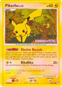 Pikachu (Diamond &amp; Pearl) [Burger King Promos]