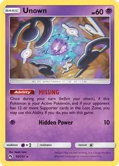 Unown (92) [SM - Lost Thunder]