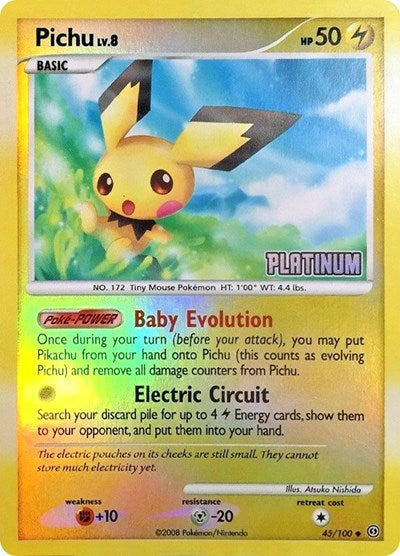 Pichu (Platinum) [Burger King Promos]