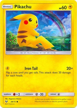 Pikachu - 28/73 (Let's Play, Pikachu!) (Cracked Ice Holo) [Deck Exclusives]