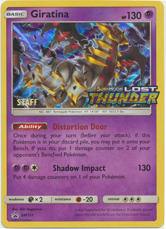 Giratina (Staff Prerelease Promo) [SM Black Star Promos]