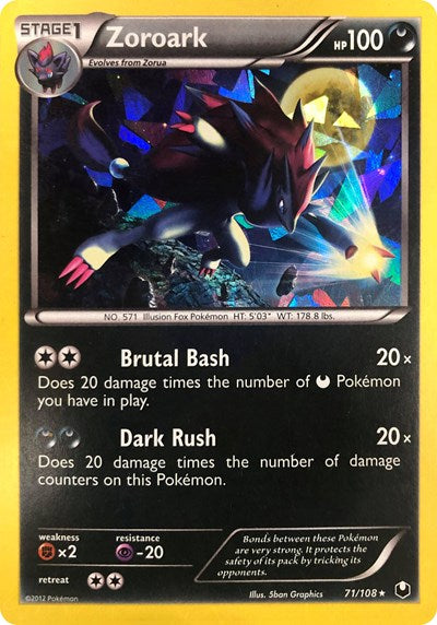 Zoroark - 71/108 (Cracked Ice Holo) [Deck Exclusives]