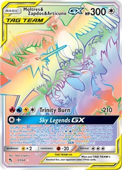 Moltres &amp; Zapdos &amp; Articuno GX (Secret) [Hidden Fates]