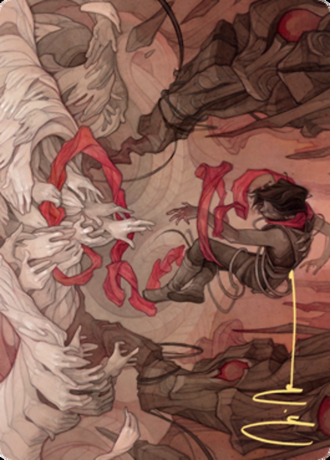 Thwart the Grave Art Card (Gold-Stamped Signature) [Art Series: Zendikar Rising]