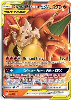 Charizard &amp; Braixen GX [SM - Cosmic Eclipse]