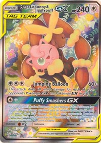 Mega Lopunny &amp; Jigglypuff GX (Alternate Art) [SM - Cosmic Eclipse]
