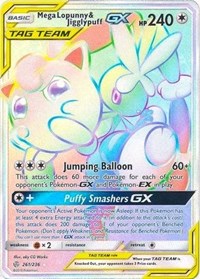 Mega Lopunny &amp; Jigglypuff GX (Secret) [SM - Cosmic Eclipse]