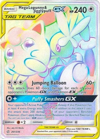Mega Lopunny &amp; Jigglypuff GX (Secret) [SM - Cosmic Eclipse]