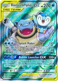 Blastoise &amp; Piplup GX (Alternate Art) [SM - Cosmic Eclipse]