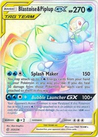 Blastoise &amp; Piplup GX (Secret) [SM - Cosmic Eclipse]
