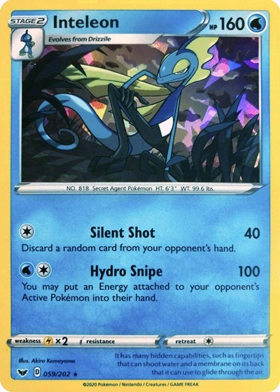 Inteleon - 059/202 (Cracked Ice Holo) [Deck Exclusives]