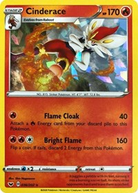 Cinderace - 036/202 (Cracked Ice Holo) [Deck Exclusives]