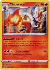 Cinderace (034) [SWSH01: Sword &amp; Shield Base Set]