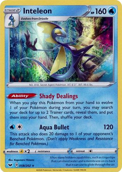 Inteleon (058) [SWSH01: Sword &amp; Shield Base Set]