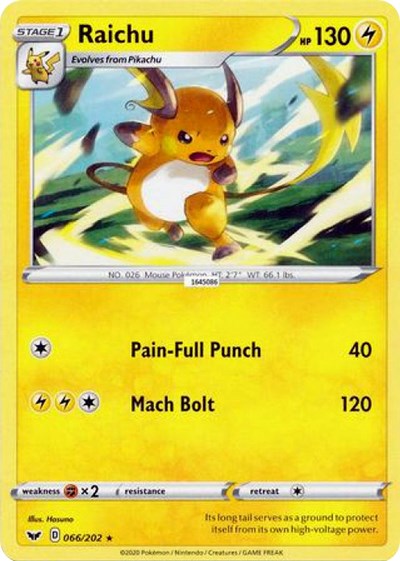 Raichu [SWSH01: Sword &amp; Shield Base Set]