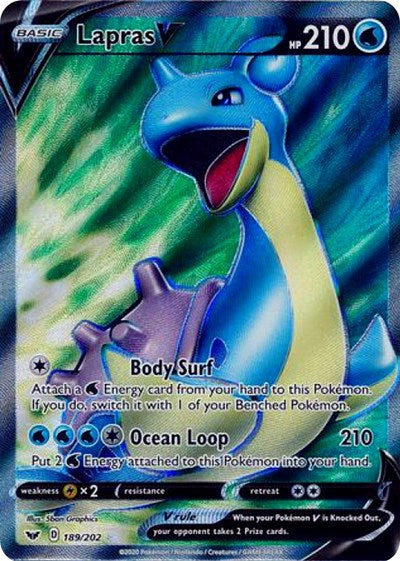 Lapras V (Full Art) [SWSH01: Sword &amp; Shield Base Set]