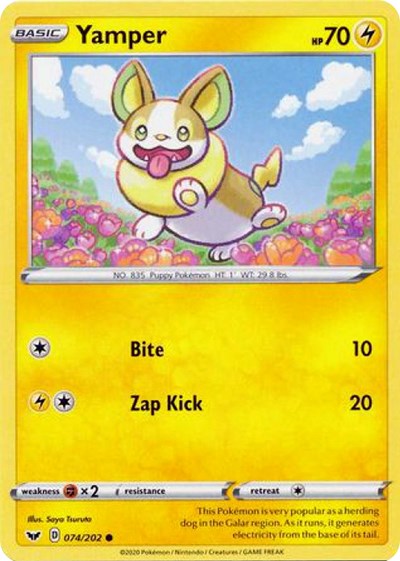 Yamper (074) [SWSH01: Sword &amp; Shield Base Set]