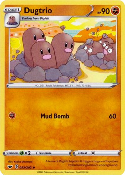 Dugtrio [SWSH01: Sword &amp; Shield Base Set]