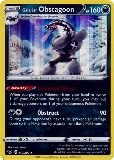 Galarian Obstagoon [SWSH01: Sword &amp; Shield Base Set]