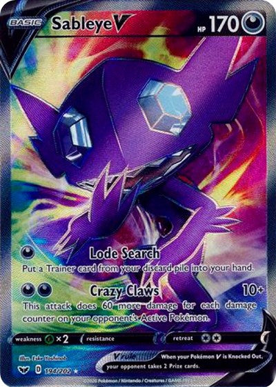 Sableye V (Full Art) [SWSH01: Sword &amp; Shield Base Set]
