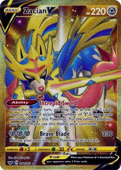 Zacian V (Secret) [SWSH01: Sword &amp; Shield Base Set]