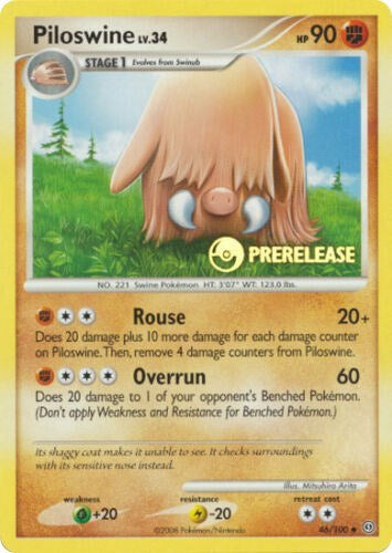 Piloswine - 46/100 (Prerelease Promo) [Nintendo Promos]