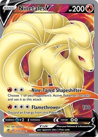 Ninetales V (Full Art) [SWSH02: Rebel Clash]