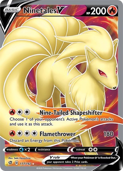 Ninetales V (Full Art) [SWSH02: Rebel Clash]