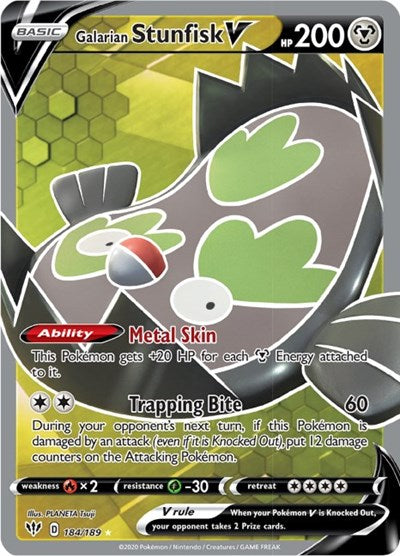 Galarian Stunfisk V (Full Art) [SWSH03: Darkness Ablaze]