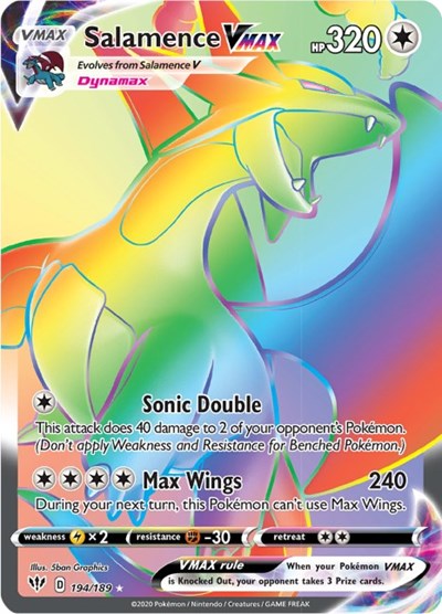 Salamence VMAX (Secret) [SWSH03: Darkness Ablaze]