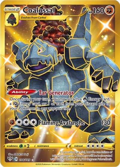 Coalossal (Secret) [SWSH03: Darkness Ablaze]