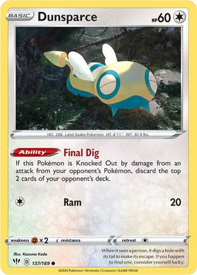 Dunsparce [SWSH03: Darkness Ablaze]