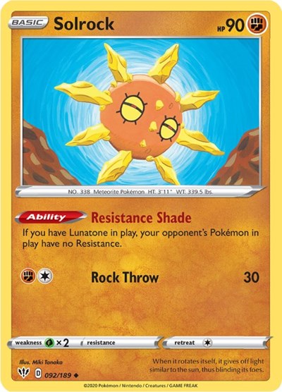 Solrock [SWSH03: Darkness Ablaze]