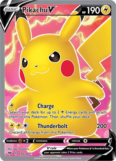 Pikachu V (Full Art) [SWSH04: Vivid Voltage]