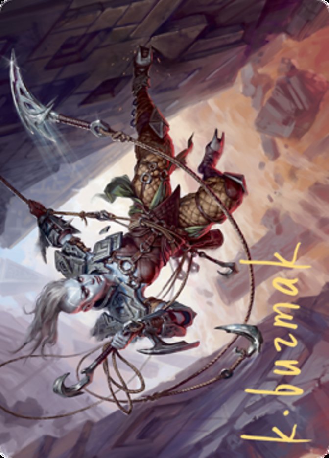 Akiri, Fearless Voyager Art Card (Gold-Stamped Signature) [Art Series: Zendikar Rising]