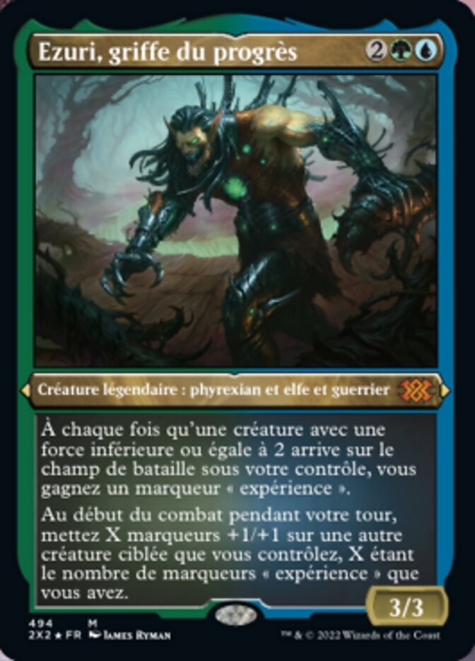 Ezuri, Claw of Progress (Foil Etched) [Double Masters 2022]