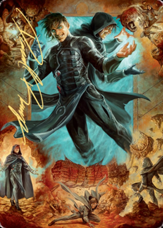 Jace, Mirror Mage 2 Art Card (Gold-Stamped Signature) [Art Series: Zendikar Rising]