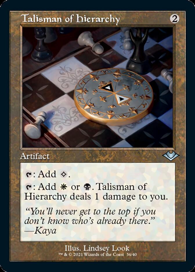 Talisman of Hierarchy (Retro Etched Foil) [Modern Horizons 2]