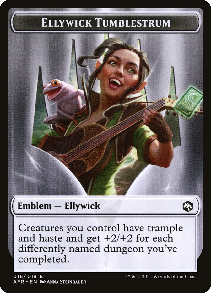 Devil // Ellywick Tumblestrum Emblem Double-sided Token [Dungeons & Dragons: Adventures in the Forgotten Realms Tokens]