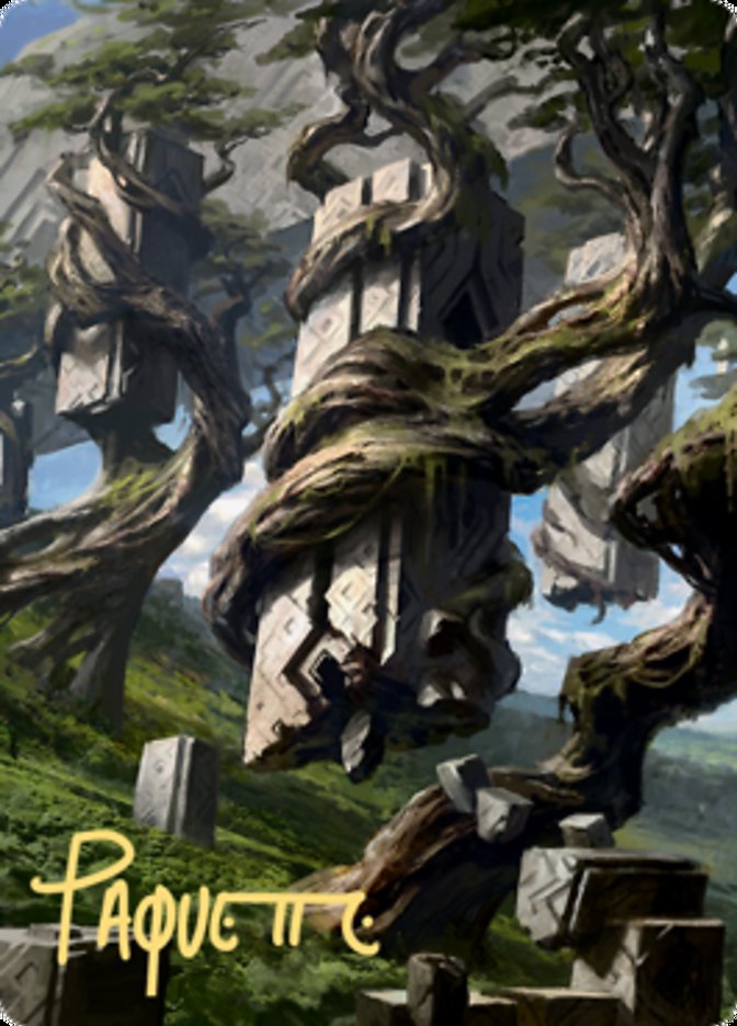 Forest 2 Art Card (Gold-Stamped Signature) [Art Series: Zendikar Rising]