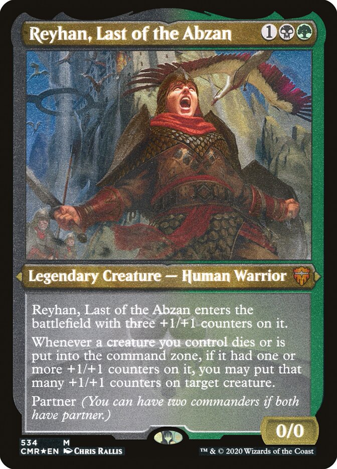 Reyhan, Last of the Abzan (Foil Etched) [Commander Legends]