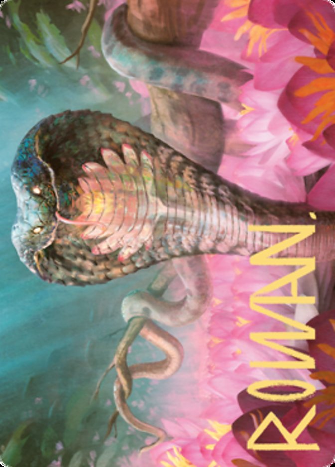 Lotus Cobra Art Card (Gold-Stamped Signature) [Art Series: Zendikar Rising]